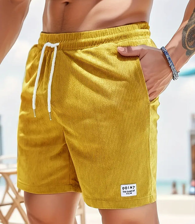 Men's Drawstring Swim Shorts with Side Pockets
