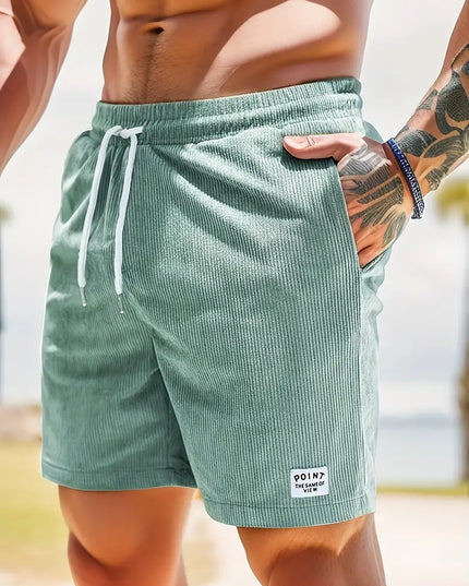 Men's Drawstring Swim Shorts with Side Pockets