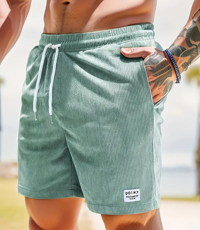 Men's Drawstring Swim Shorts with Side Pockets