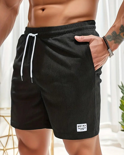 Men's Drawstring Swim Shorts with Side Pockets