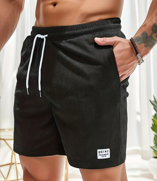 Men's Drawstring Swim Shorts with Side Pockets