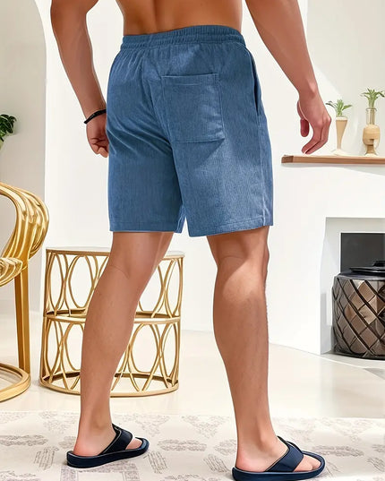 Men's Drawstring Swim Shorts with Side Pockets