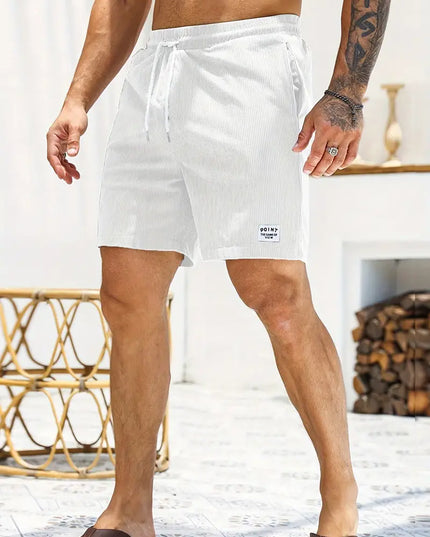 Men's Drawstring Swim Shorts with Side Pockets