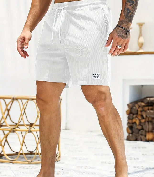 Men's Drawstring Swim Shorts with Side Pockets