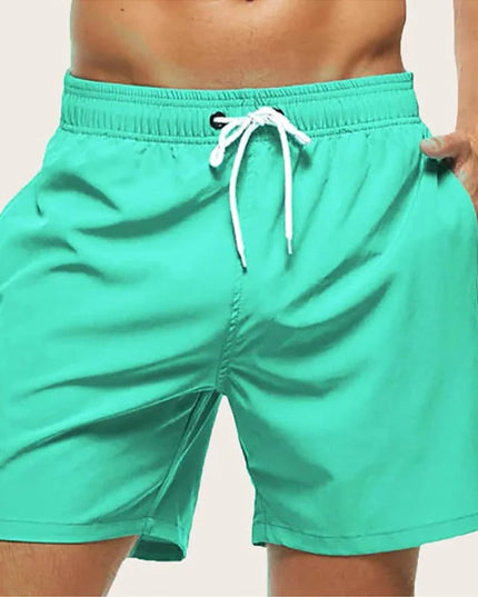 Men's Elastic-Waist Quick-Dry Swim Shorts