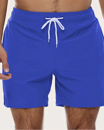 Men's Elastic-Waist Quick-Dry Swim Shorts