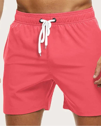 Men's Elastic-Waist Quick-Dry Swim Shorts