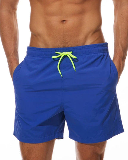 Men's Elastic Waist Swim Shorts with Drawstring