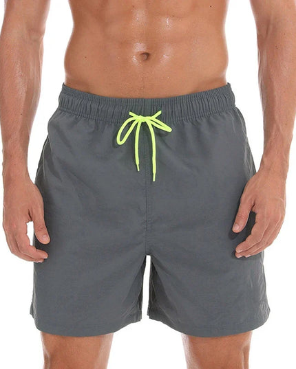 Men's Elastic Waist Swim Shorts with Drawstring