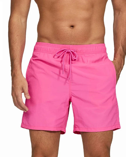 Men's Elastic Waist Swim Shorts with Drawstring