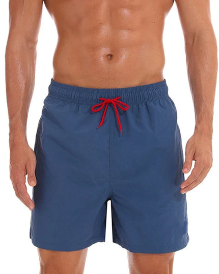 Men's Elastic Waist Swim Shorts with Drawstring