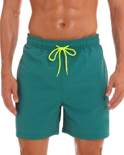 Men's Elastic Waist Swim Shorts with Drawstring