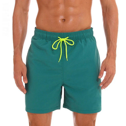 Men's Elastic Waist Swim Shorts with Drawstring