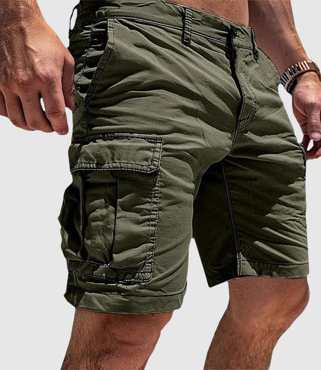 Men's Garment-Dyed Cargo Shorts with Flap Pocket