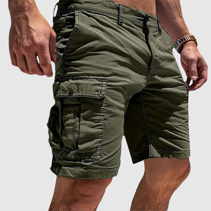 Men's Garment-Dyed Cargo Shorts with Flap Pocket