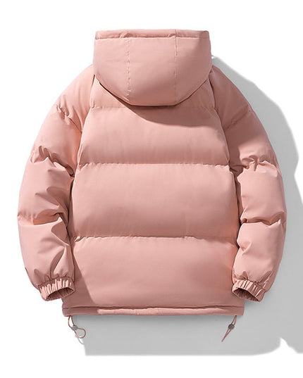 Men's Hooded Puffer Jacket with Funnel Neck