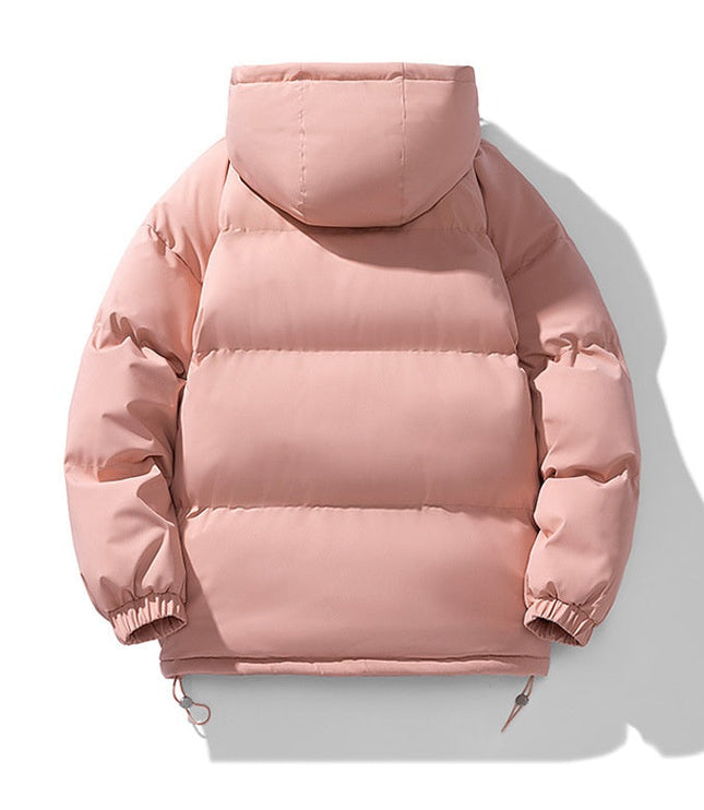 Men's Hooded Puffer Jacket with Funnel Neck