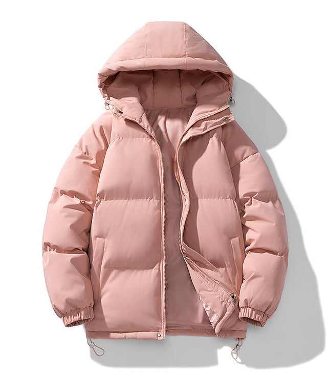 Men's Hooded Puffer Jacket with Funnel Neck