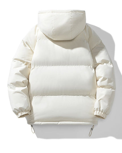 Men's Hooded Puffer Jacket with Funnel Neck