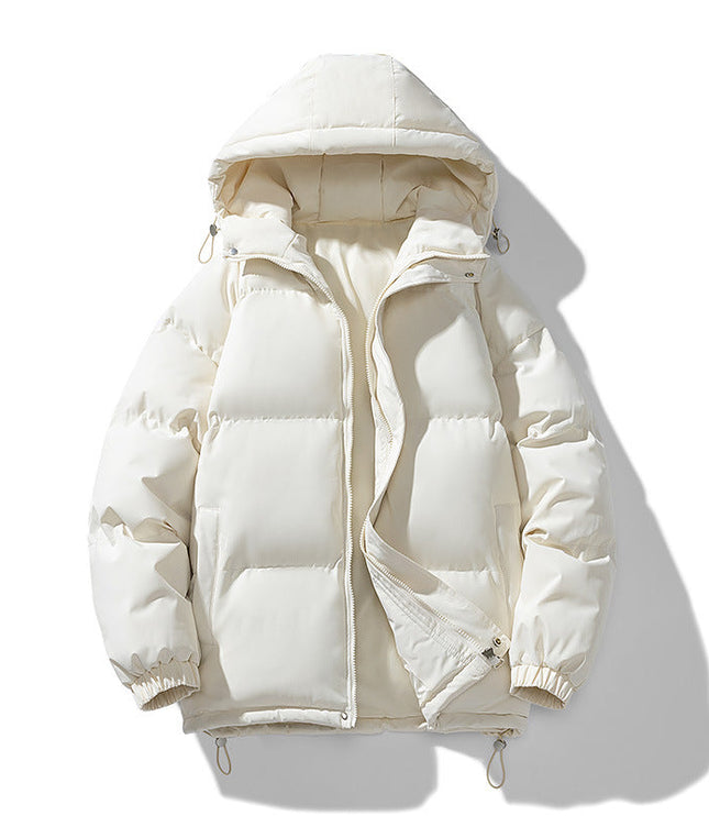 Men's Hooded Puffer Jacket with Funnel Neck