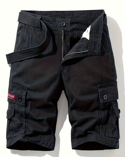 Men's Knee-Length Cargo Shorts with Multiple Pockets