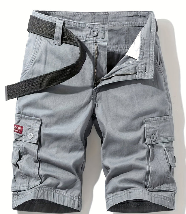 Men's Knee-Length Cargo Shorts with Multiple Pockets