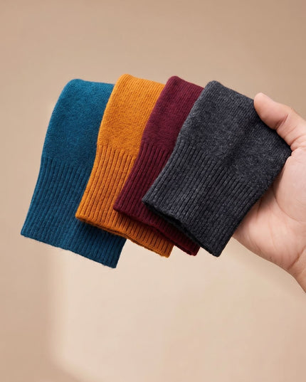 Men's Knit Pullover Sweater with a Half-Zip Stand Collar