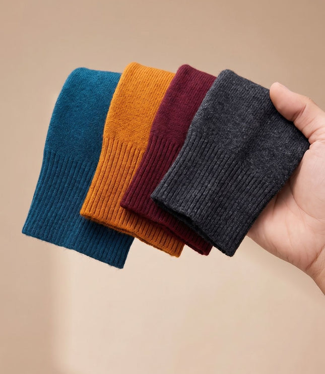 Men's Knit Pullover Sweater with a Half-Zip Stand Collar