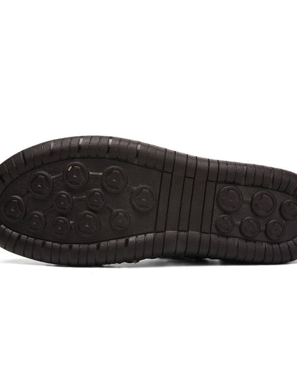 Men's Leather Clog Sandals with an Adjustable Strap