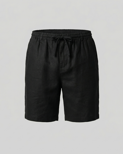 Men's Linen-Look Drawstring Shorts with Side Pockets