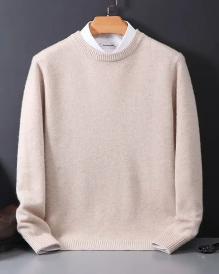 Men's Mock Neck Sweater with Contrast Collar