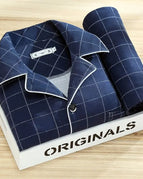 Navy Windowpane / L