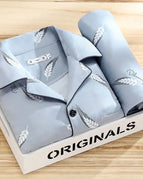 Feather Print Gray / L