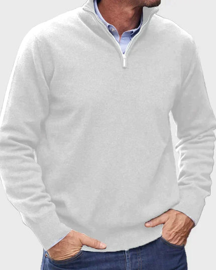 Men's Quarter-Zip Mock Neck Sweater