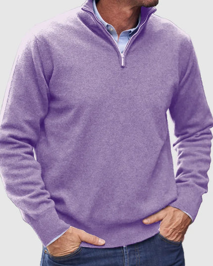 Men's Quarter-Zip Mock Neck Sweater