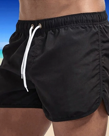 Men's Quick-Dry Swim Shorts with Elastic Drawstring