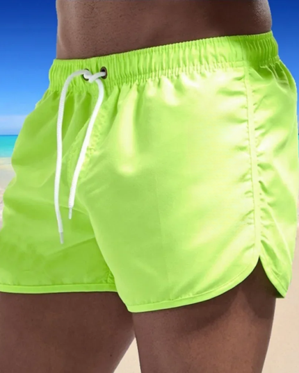 Men's Quick-Dry Swim Shorts with Elastic Drawstring