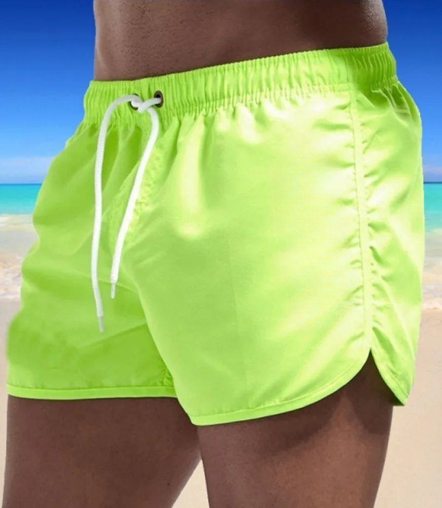 Men's Quick-Dry Swim Shorts with Elastic Drawstring