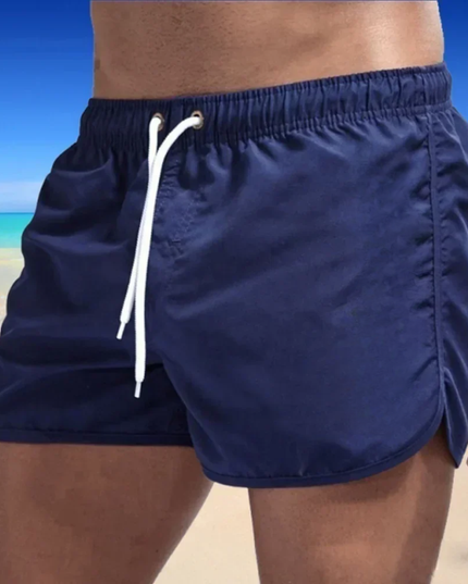 Men's Quick-Dry Swim Shorts with Elastic Drawstring