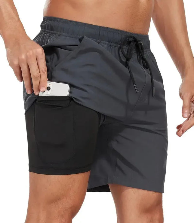 Men's Quick-Dry Swim Shorts with Inner Pocket Liner