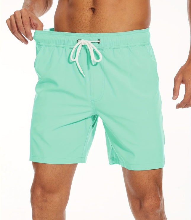 Men's Quick-Dry Swim Shorts with Inner Pocket Liner