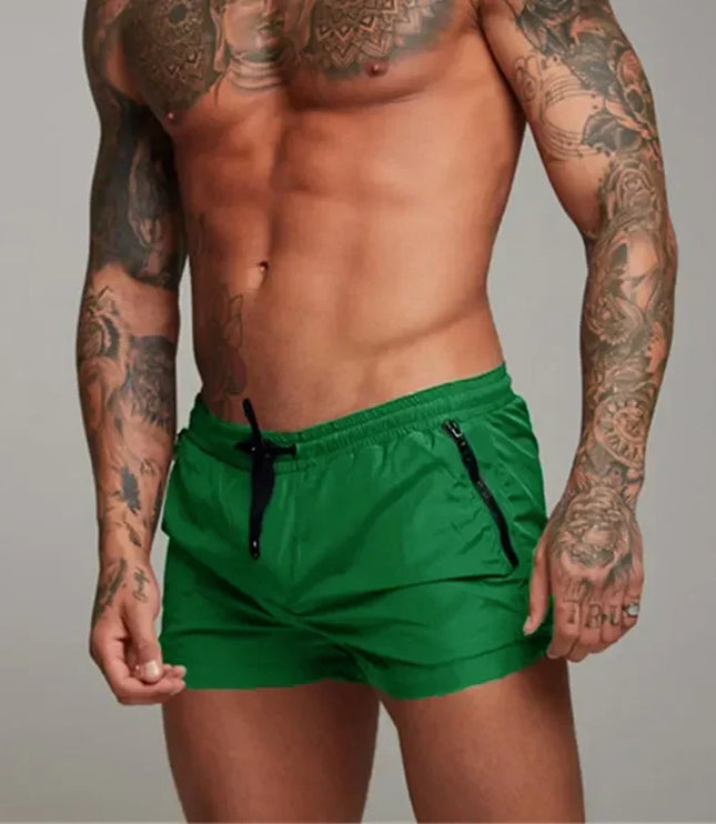 Men's Quick-Dry Swim Shorts with Zip Pockets