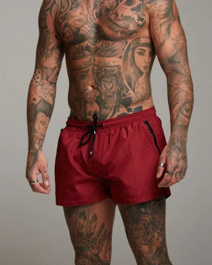 Men's Quick-Dry Swim Shorts with Zip Pockets