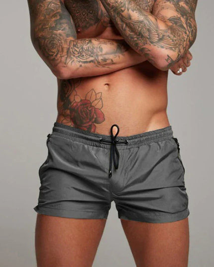 Men's Quick-Dry Swim Shorts with Zip Pockets