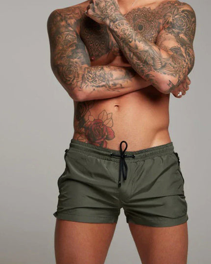 Men's Quick-Dry Swim Shorts with Zip Pockets