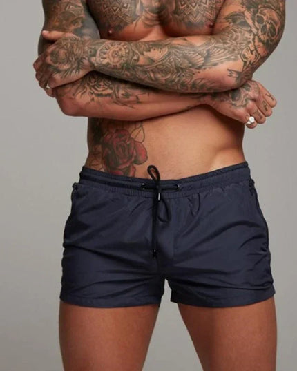 Men's Quick-Dry Swim Shorts with Zip Pockets