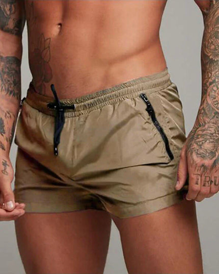 Men's Quick-Dry Swim Shorts with Zip Pockets