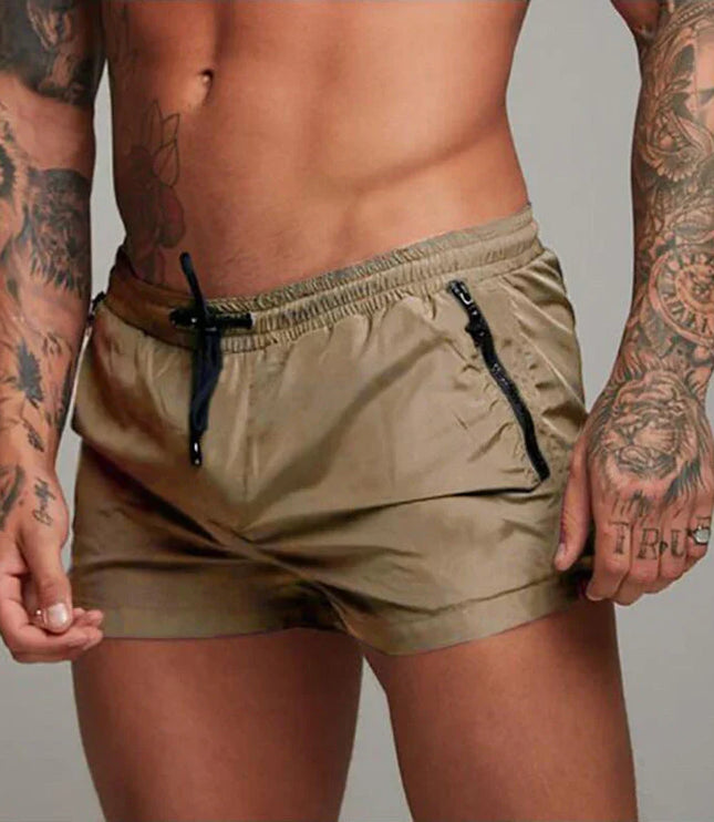 Men's Quick-Dry Swim Shorts with Zip Pockets