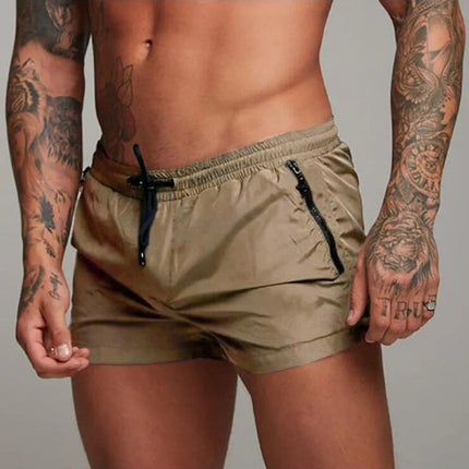 Men's Quick-Dry Swim Shorts with Zip Pockets