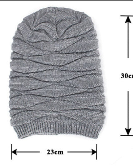 Men's Ribbed Knit Beanie with Fleece Lining